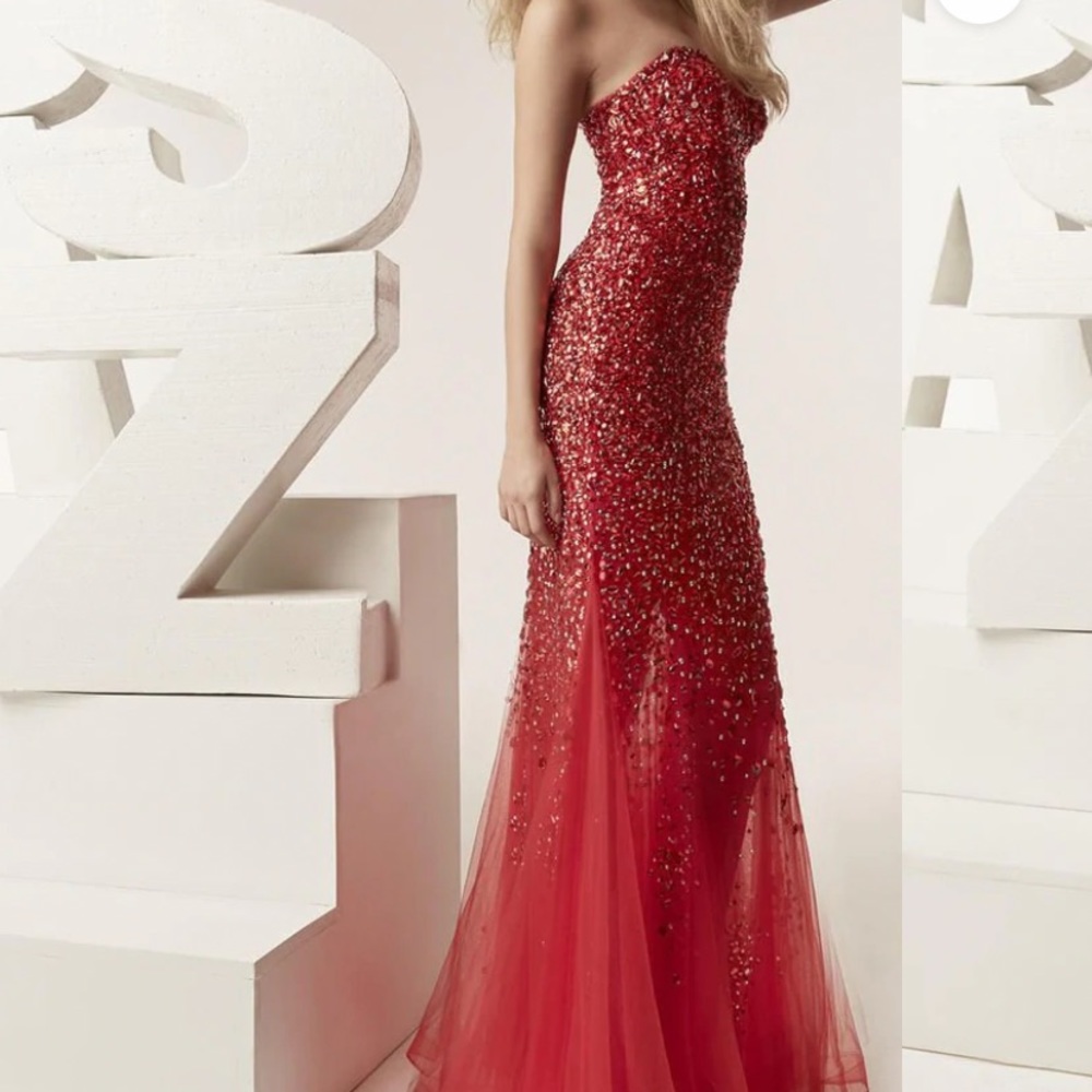 Red Jasz Couture size 6 pageant, prom, evening formal dress